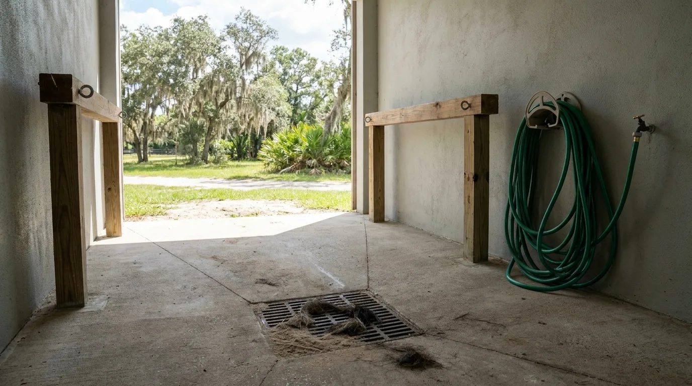 Wash rack drainage should not run into a farm septic system