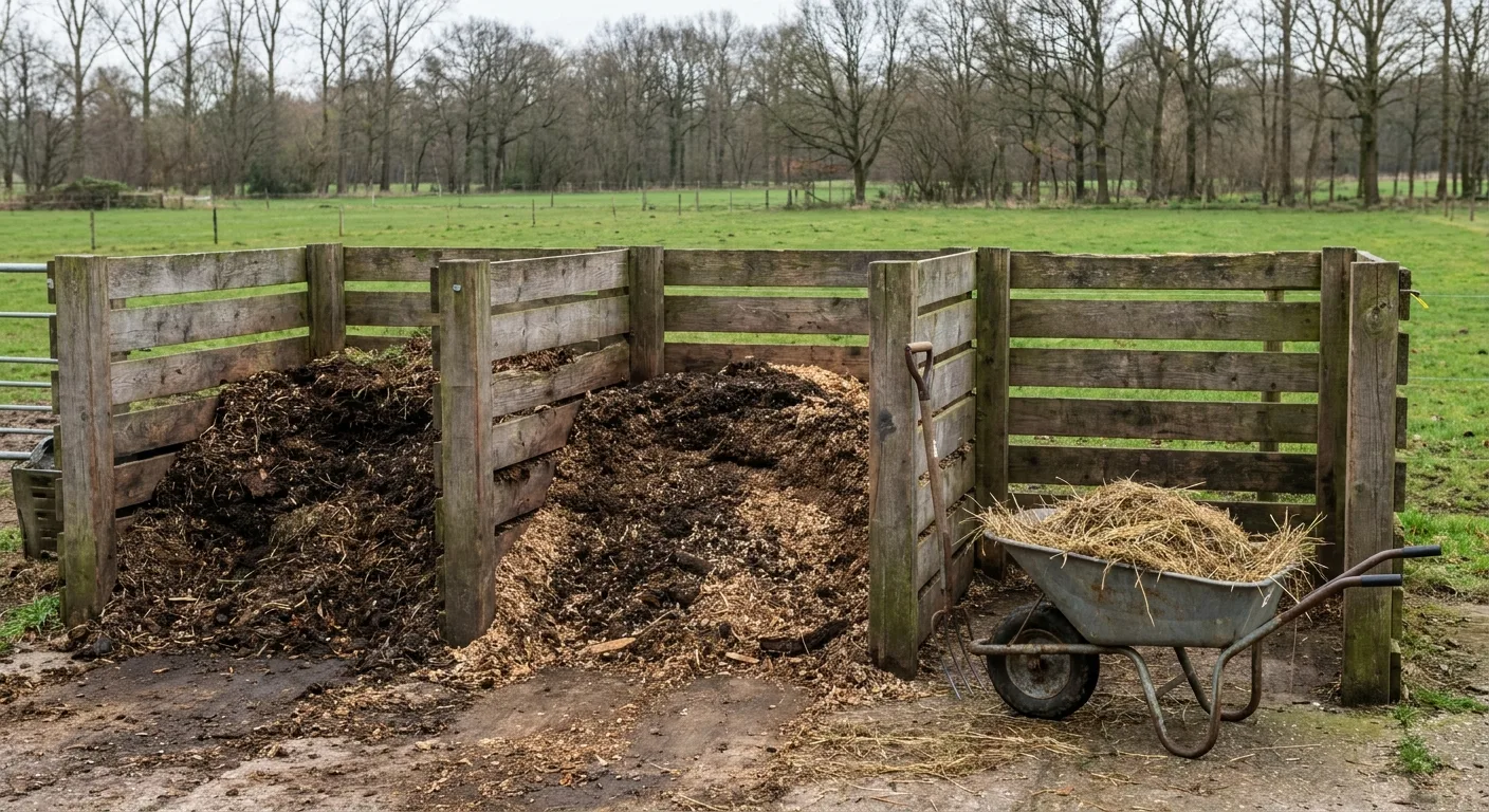 Stall waste is managed separately from the farm septic system