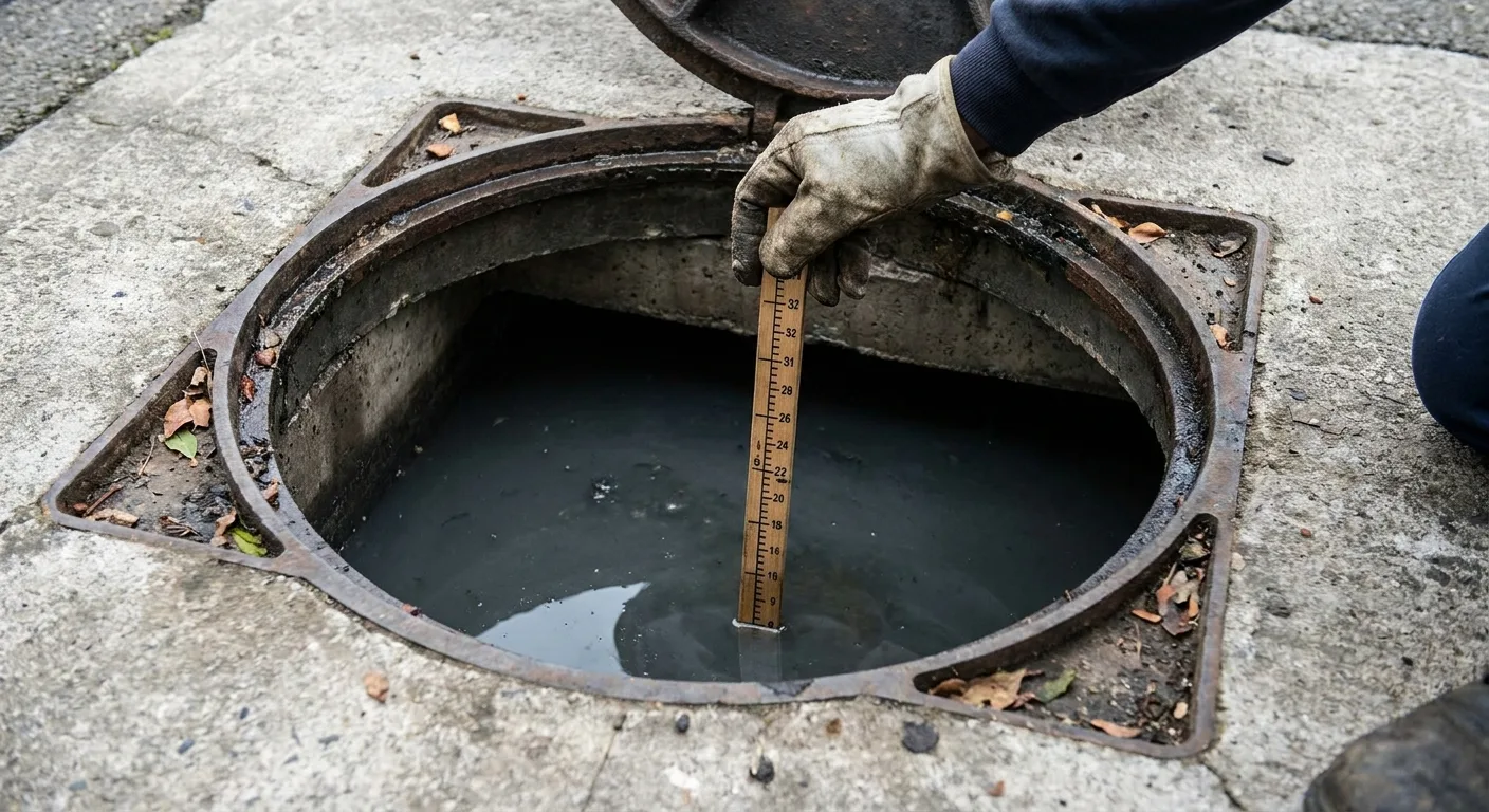 Measuring grease and solids accumulation to set a cleaning interval