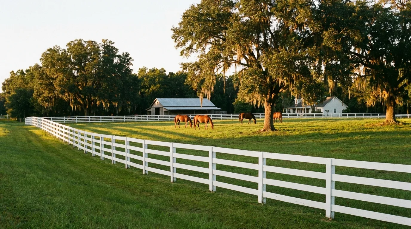 Horse farms in north Marion County FL
