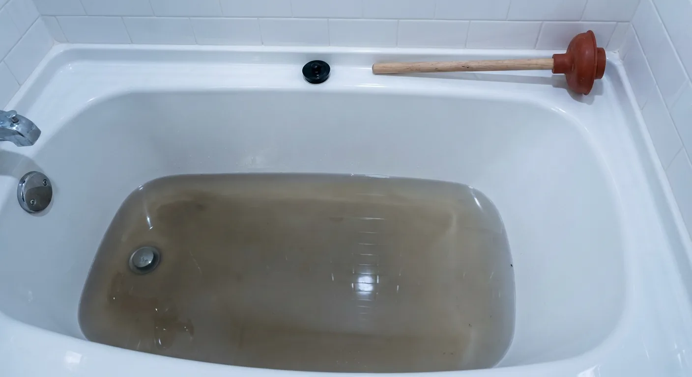 Sewage backing up into a bathtub drain at an Ocala Florida home
