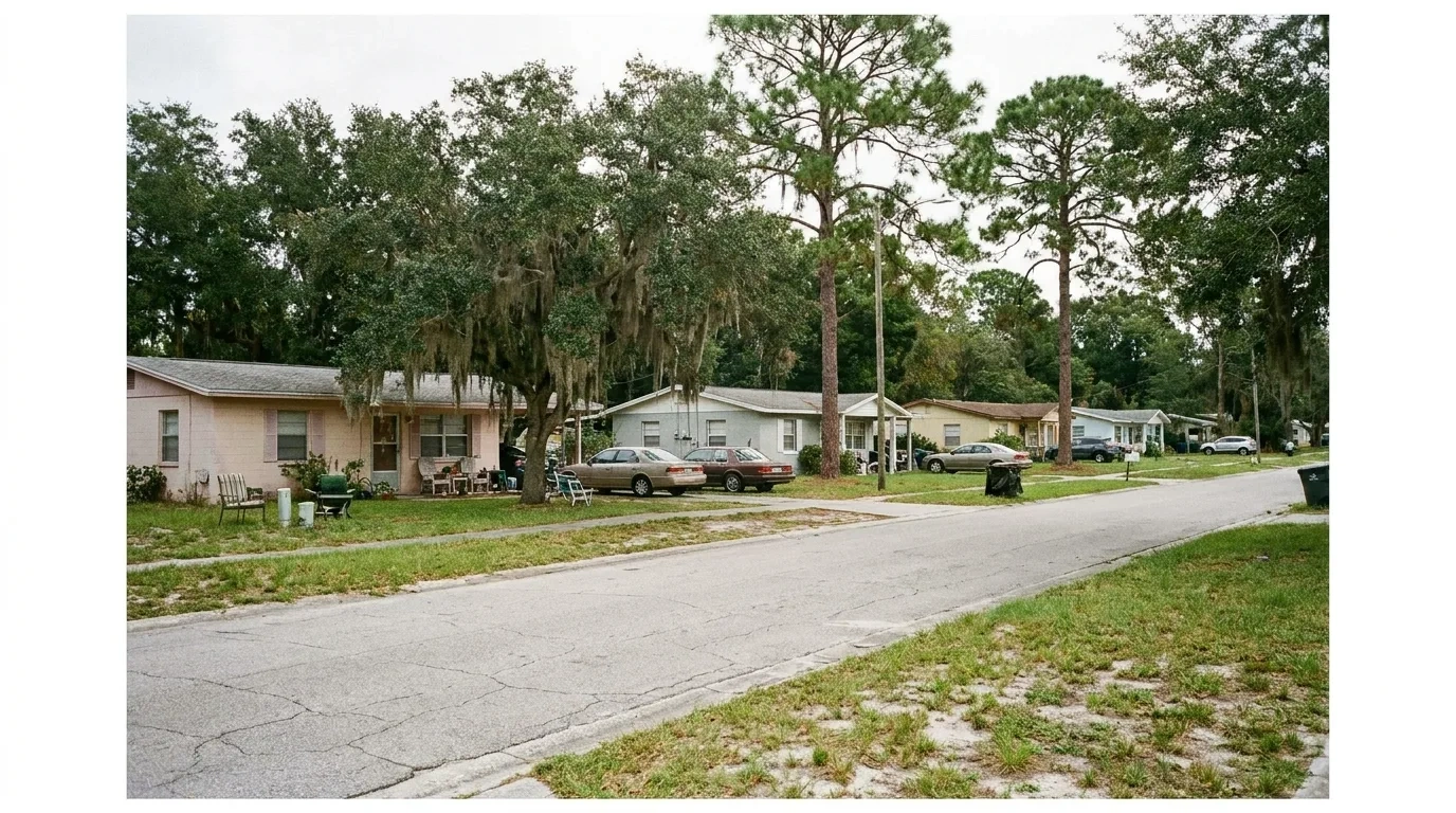 Older platted subdivision homes on septic in Silver Springs Shores
